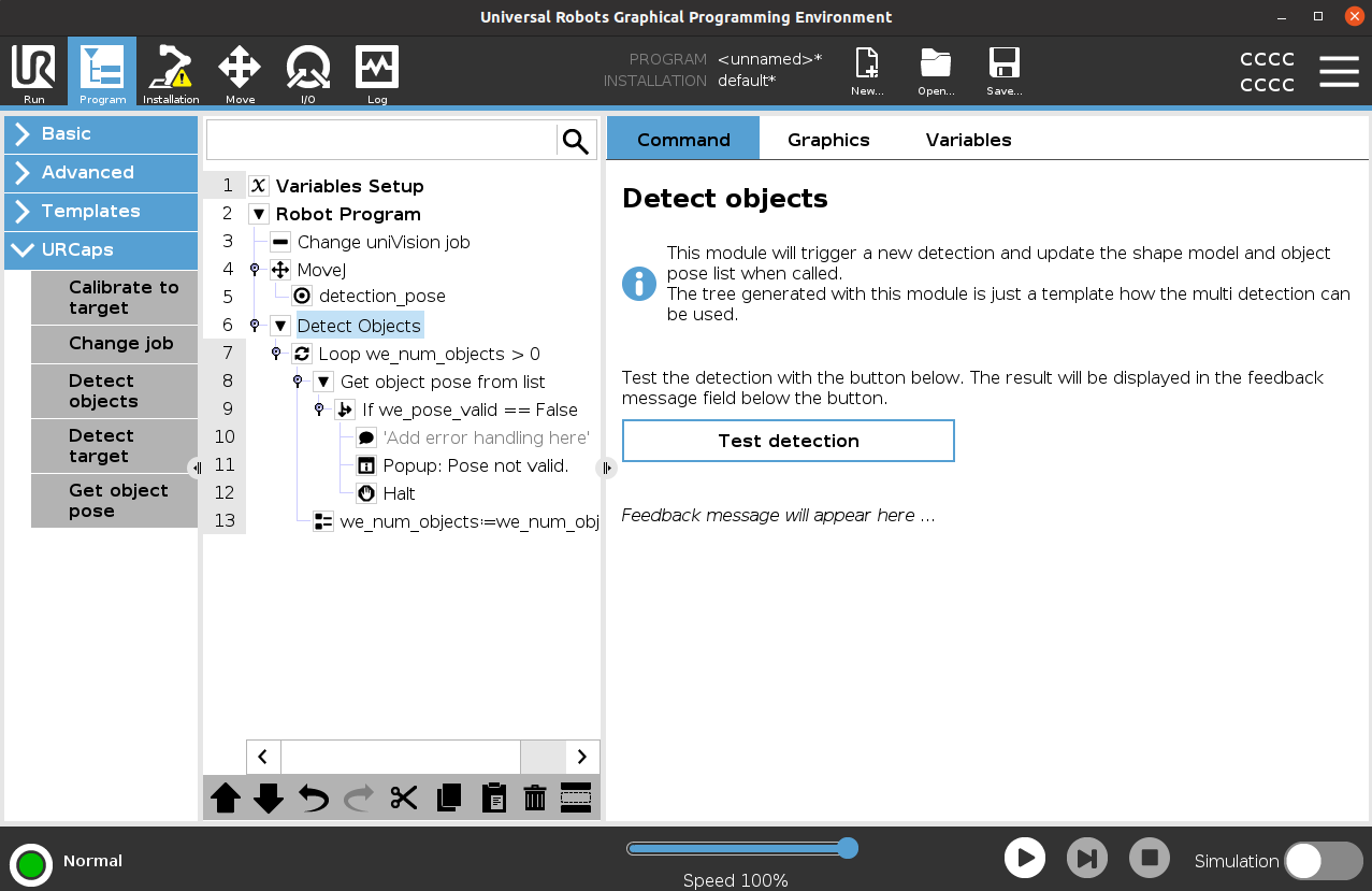 Detect objects node
