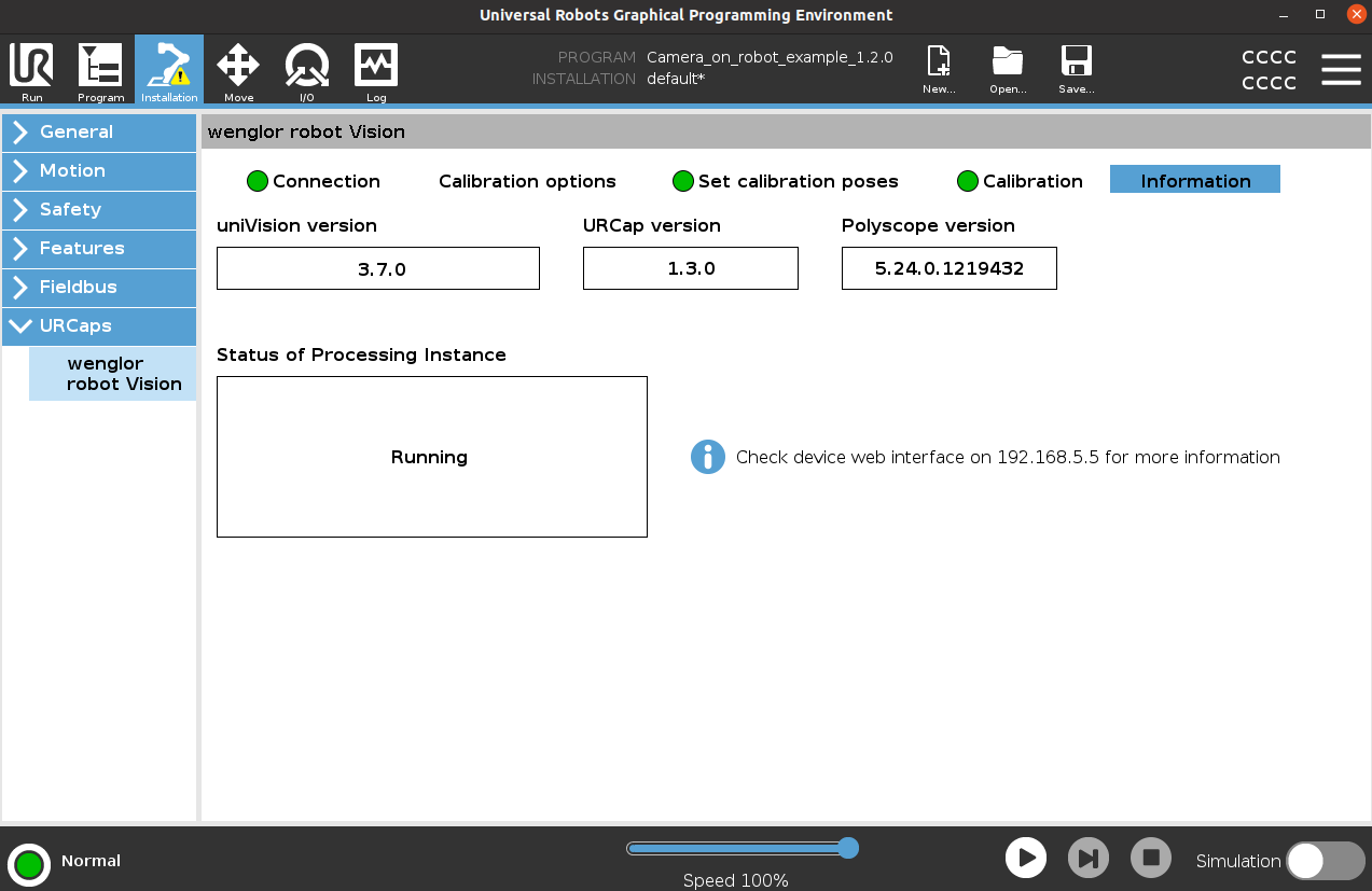Information tab