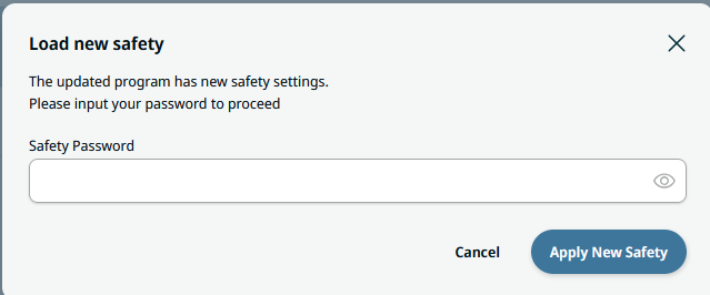 Enter safety password