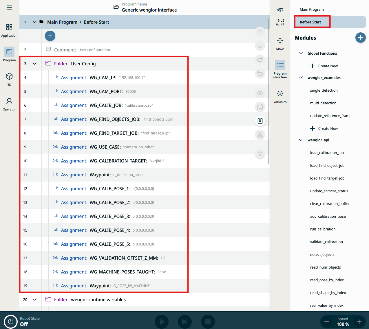 User Config folder in Before Start