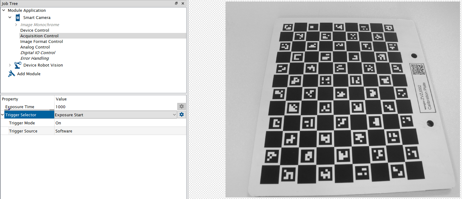 uniVision - Calibrate camera with robot